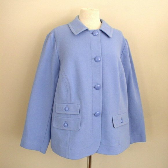 Talbots Womens Periwinkle Blue Jacket Sz 22W Petit - Picture 4 of 6